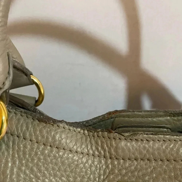 Prada gray pebbled leather satchel handbag - Picture 16 of 16